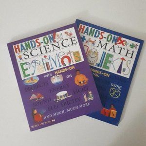 📚SET OF TWO BOOKS📚 "Hands On Science Experiments" And "Hands On Math Projects"